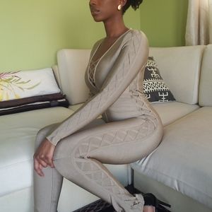 Missguided Premium Bandage Lace Up Jumpsuit